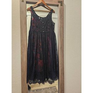 Anthropologie,Tracy Reese night flower collection lace dress